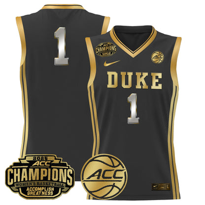 Men's Size - Duke Blue Devils 2025 ACC Women's Conference Tournament Champions Lightweight Basketball Jersey - All Stitched