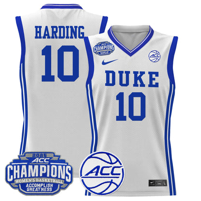 Men's Size - Duke Blue Devils 2025 ACC Women's Conference Tournament Champions Lightweight Basketball Jersey - All Stitched
