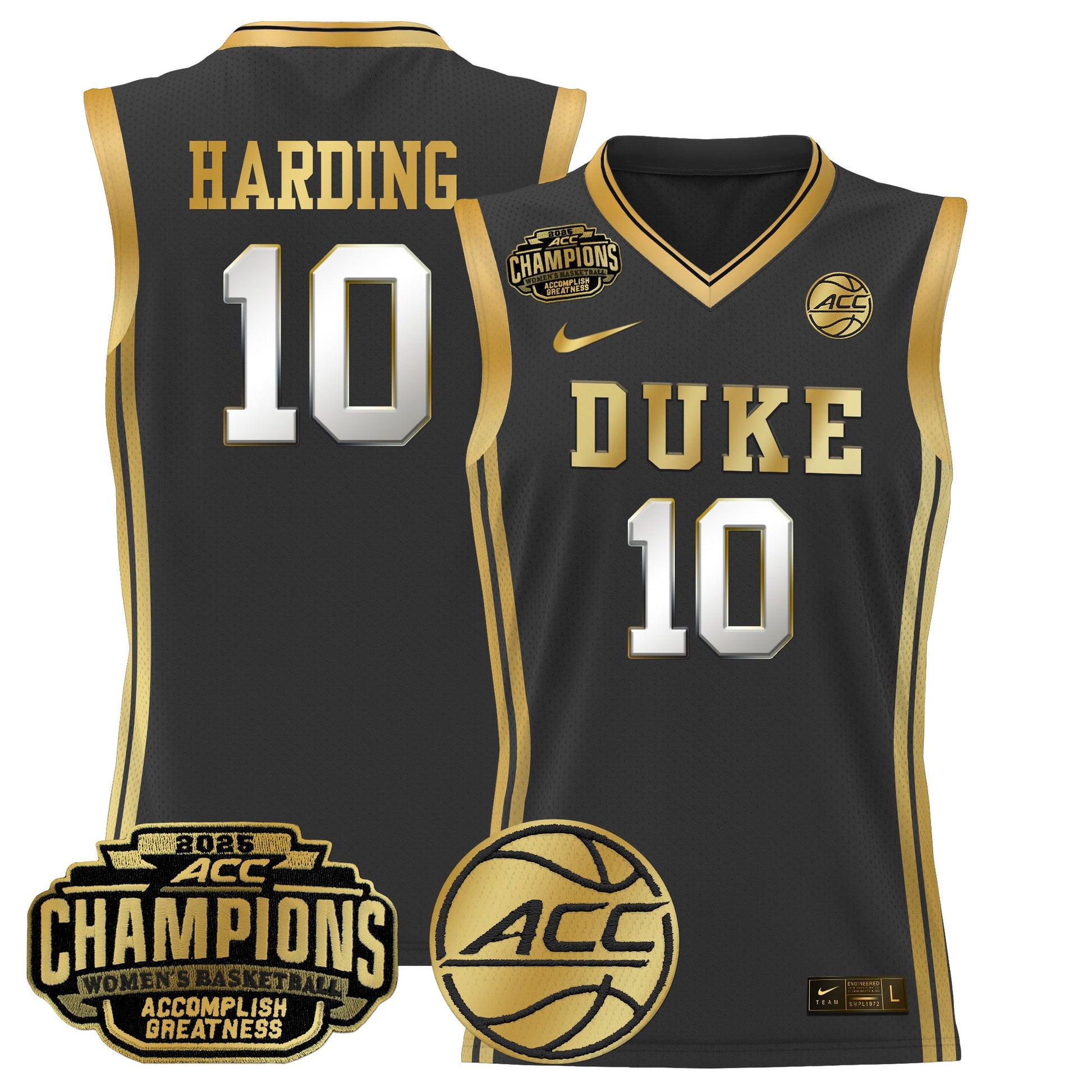 Men's Size - Duke Blue Devils 2025 ACC Women's Conference Tournament Champions Lightweight Basketball Jersey - All Stitched