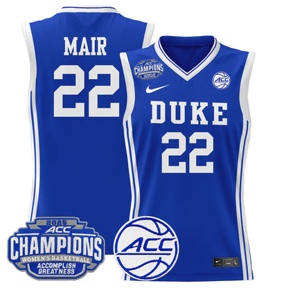 Men's Size - Duke Blue Devils 2025 ACC Women's Conference Tournament Champions Lightweight Basketball Jersey - All Stitched
