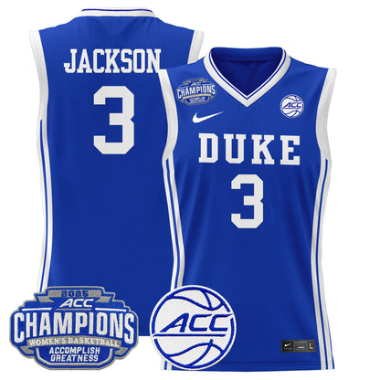Men's Size - Duke Blue Devils 2025 ACC Women's Conference Tournament Champions Lightweight Basketball Jersey - All Stitched