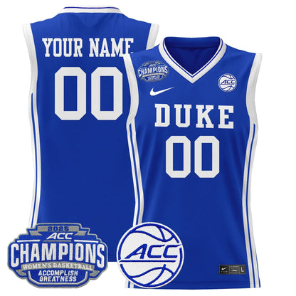 Duke Blue Devils 2025 ACC Women's Conference Tournament Champions Lightweight Basketball Custom Jersey - All Stitched