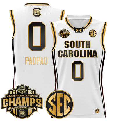 Men's Size - South Carolina Gamecocks 2025 SEC Women's Conference Tournament Champions Lightweight Basketball Jersey - All Stitched