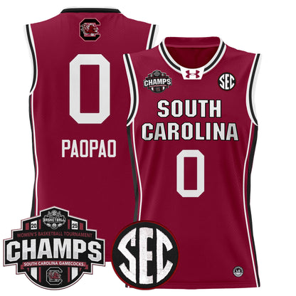 Men's Size - South Carolina Gamecocks 2025 SEC Women's Conference Tournament Champions Lightweight Basketball Jersey - All Stitched