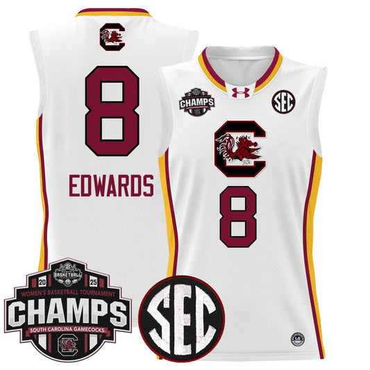 Men's Size - South Carolina Gamecocks 2025 SEC Women's Conference Tournament Champions Lightweight Basketball Jersey - All Stitched