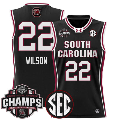 Men's Size - South Carolina Gamecocks 2025 SEC Women's Conference Tournament Champions Lightweight Basketball Jersey - All Stitched