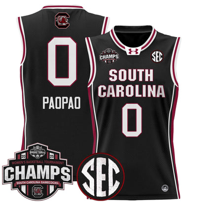 Men's Size - South Carolina Gamecocks 2025 SEC Women's Conference Tournament Champions Lightweight Basketball Jersey - All Stitched