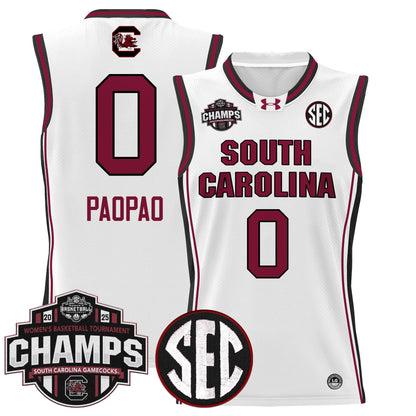 Men's Size - South Carolina Gamecocks 2025 SEC Women's Conference Tournament Champions Lightweight Basketball Jersey - All Stitched