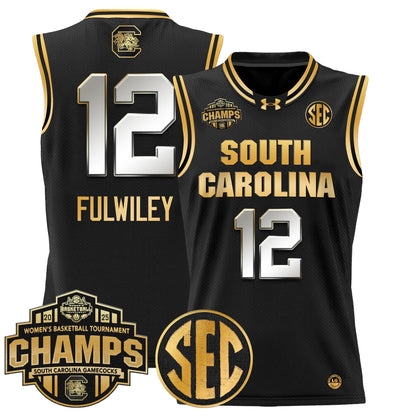 Men's Size - South Carolina Gamecocks 2025 SEC Women's Conference Tournament Champions Lightweight Basketball Jersey - All Stitched