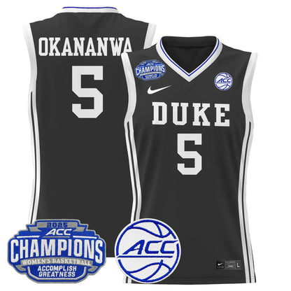 Men's Size - Duke Blue Devils 2025 ACC Women's Conference Tournament Champions Lightweight Basketball Jersey - All Stitched