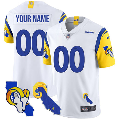 Custom Gender/Name Los Angeles Rams 2025 Vapor Limited Jersey - All Stitched