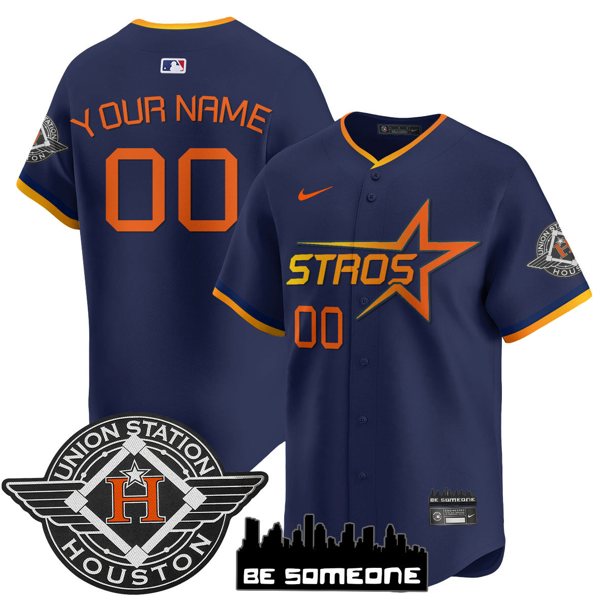 Custom Name/Number Houston Astros 2025 City Connect Vapor Premier Limited Jersey - All Stitched