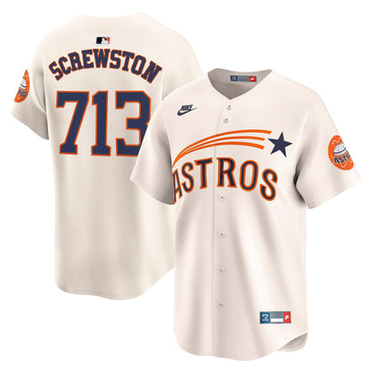 Men's Houston Astros Throwback Cooperstown Vapor Premier Limited Jersey - All Stitched