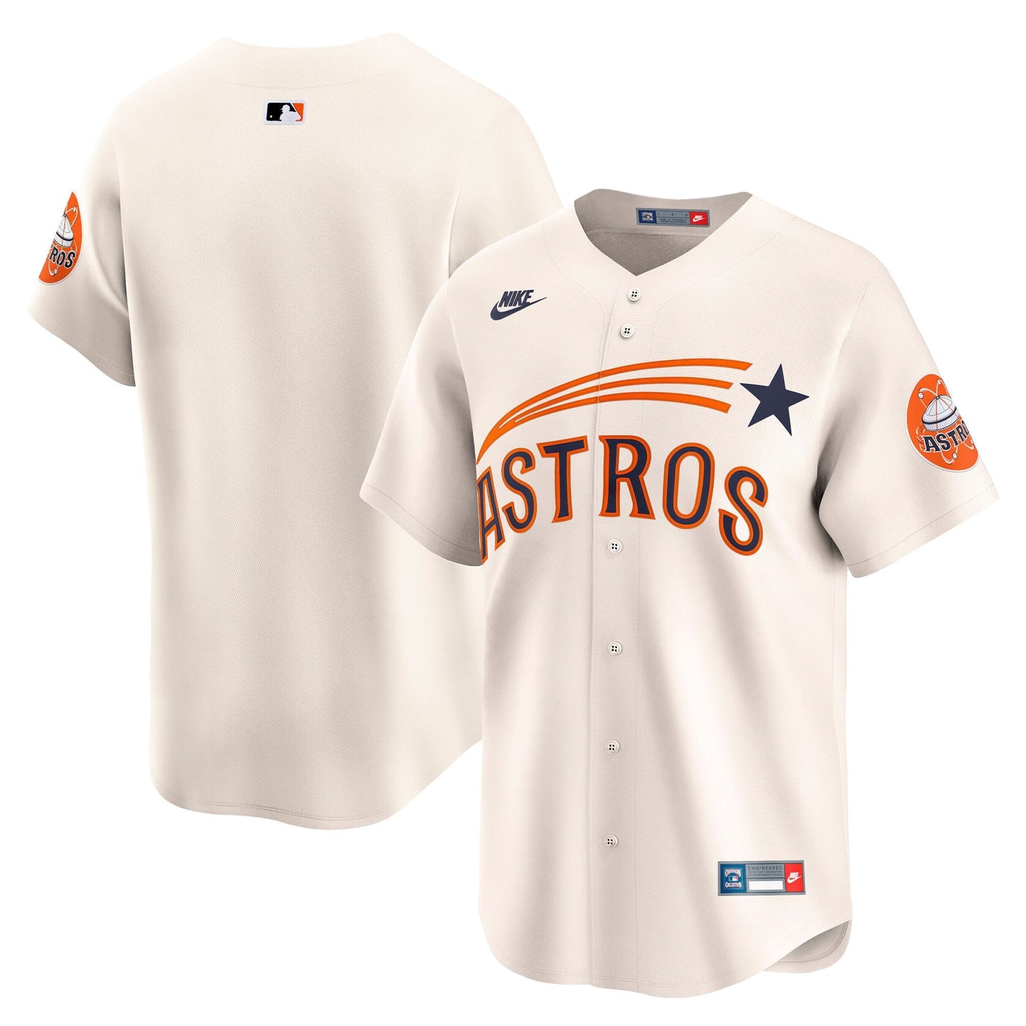 Men's Houston Astros Throwback Cooperstown Vapor Premier Limited Jersey - All Stitched