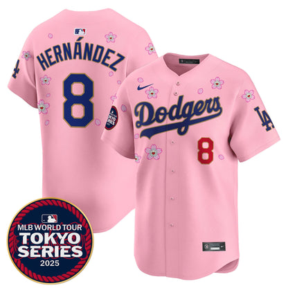 Men's Dodgers Tokyo Series 2025 Gold Trim Vapor Premier Limited Jersey - Stitched
