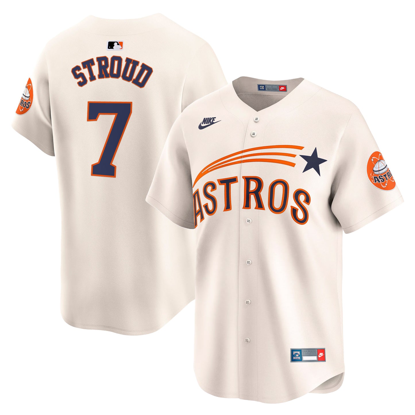 Men's Houston Astros Throwback Vapor Premier Limited Jersey - All Stitched