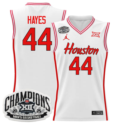 Men's Houston Cougar 2025 Big 12 Tournament Champions Basketball Jersey - All Stitched