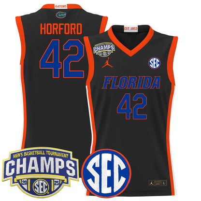Men's Florida Gators 2025 SEC Conference Tournament Champions Basketball Jersey - All Stitched