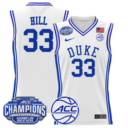 Men's Duke Blue Devils 2025 ACC Conference Tournament Champions Basketball Jersey - All Stitched