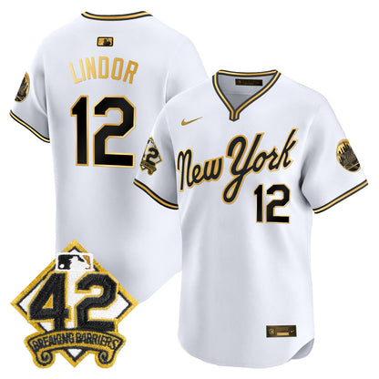 Men's New York Mets 2025 Jackie Robinson Patch Road Alternate Jersey – All Stitched