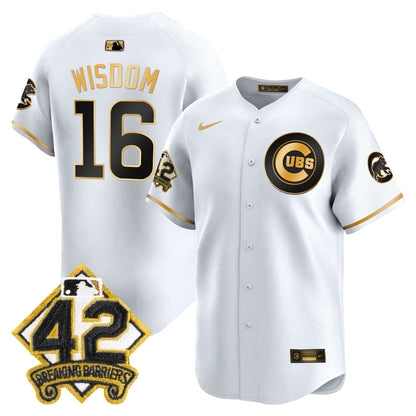 Men's Chicago Cubs 2025 Jackie Robinson Patch Vapor Premier Limited Jersey - All Stitched