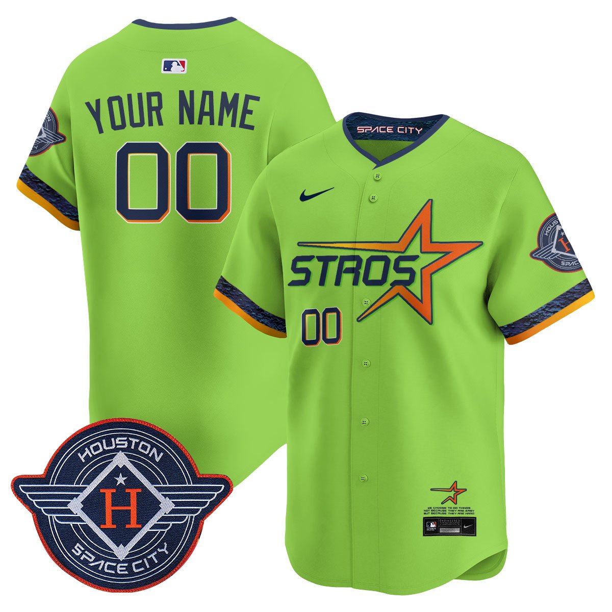 Custom Name/Number Houston Astros 2025 City Connect Vapor Limited Jersey - All Stitched