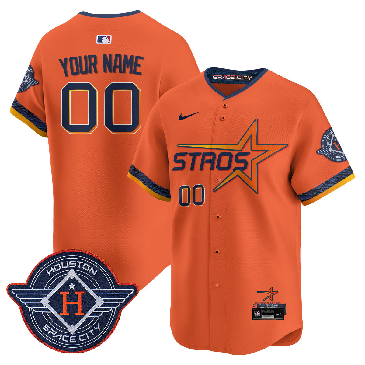 Custom Name/Number Houston Astros 2025 City Connect Vapor Limited Jersey - All Stitched
