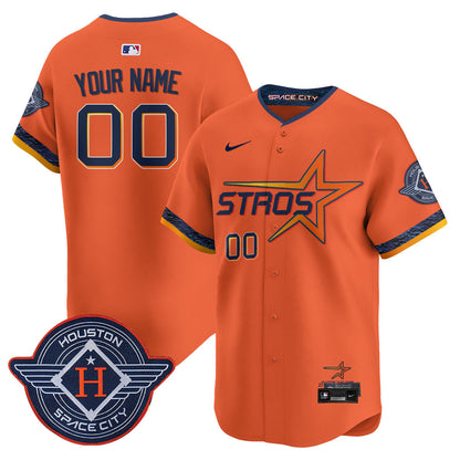 Custom Name/Number Houston Astros 2025 City Connect Vapor Limited Jersey - All Stitched