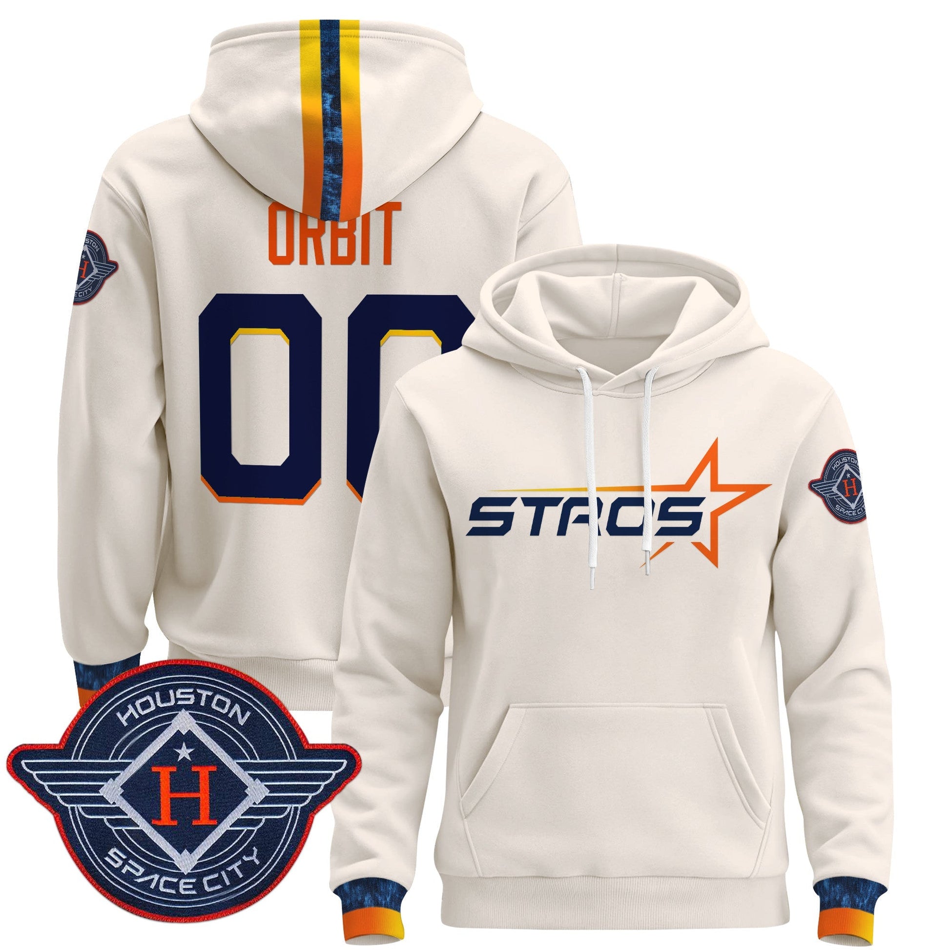 Men's Houston Astros 2025 City Connect Pullover Hoodie - All Stitched
