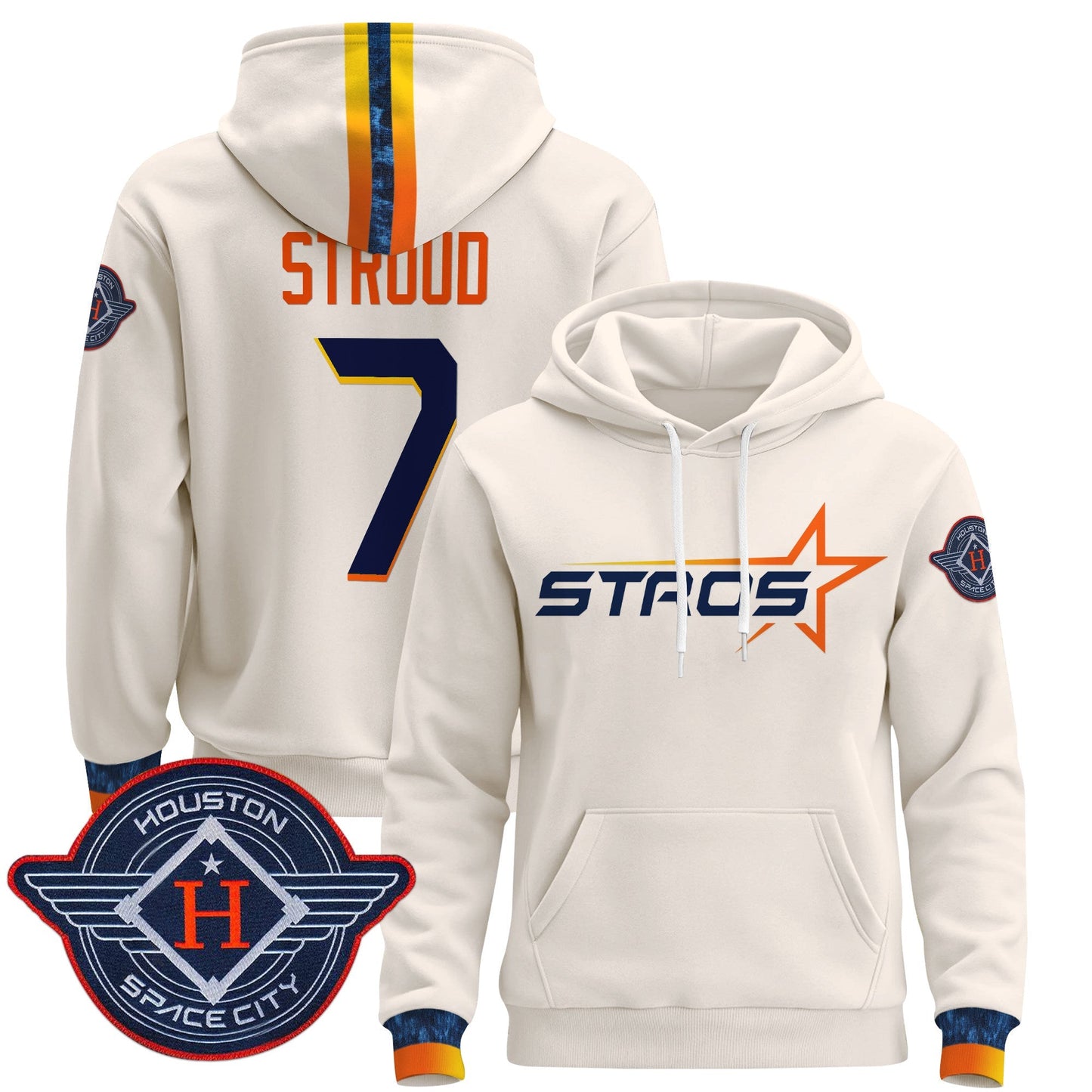 Men's Houston Astros 2025 City Connect Pullover Hoodie - All Stitched
