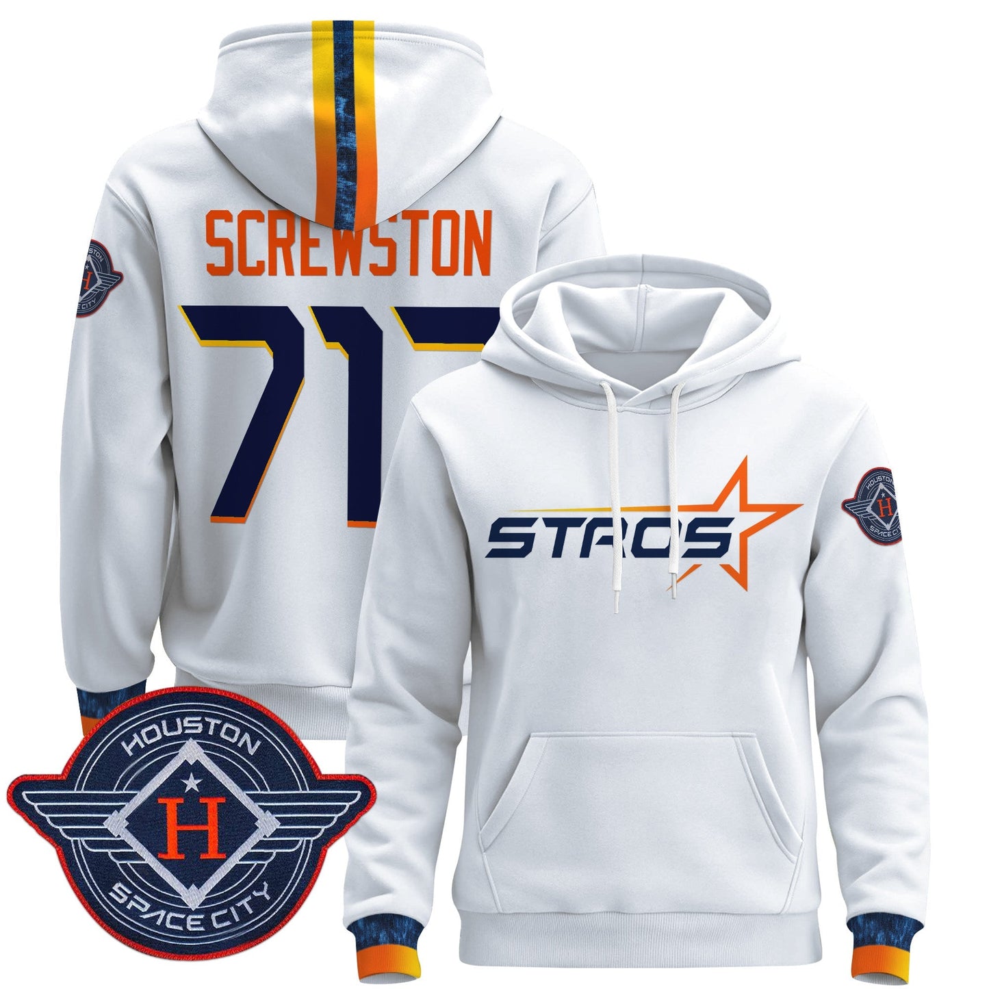 Men's Houston Astros 2025 City Connect Pullover Hoodie - All Stitched