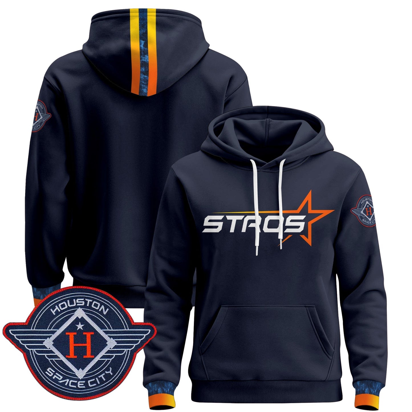 Men's Houston Astros 2025 City Connect Pullover Hoodie - All Stitched