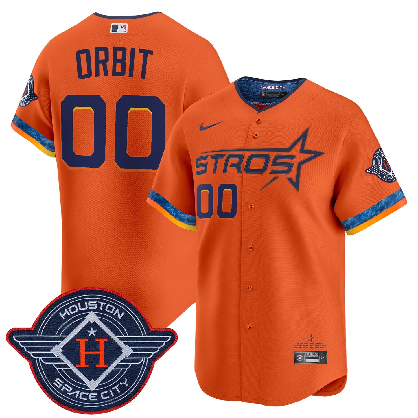 Men's Houston Astros 2025 City Connect Vapor Premier Limited Jersey - All Stitched