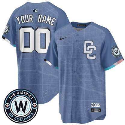 Custom Name/Number Washington Nationals 2025 City Connect Limited Jersey - All Stitched