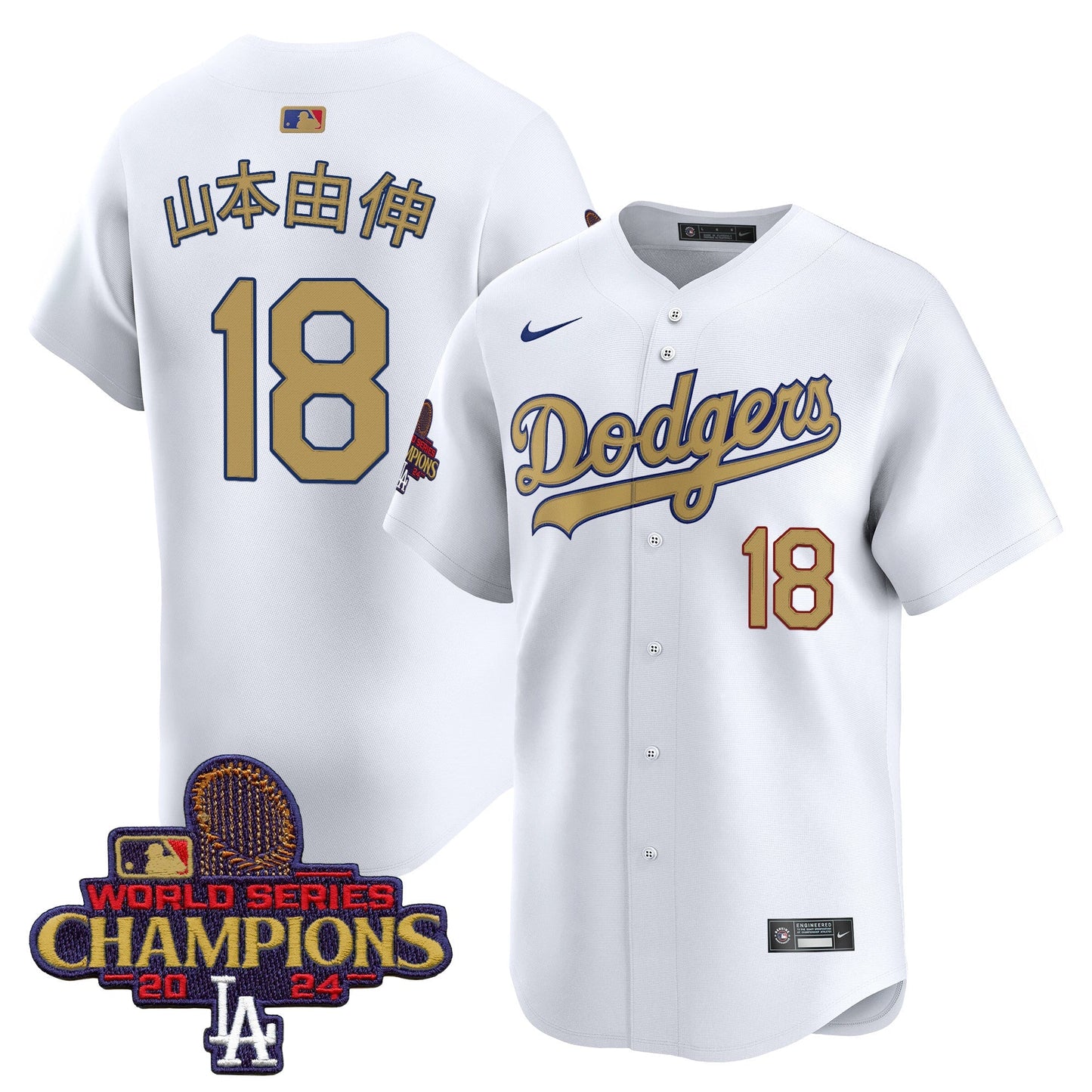 Men's Dodgers 2025 Gold Vapor Premier Limited Jersey - All Stitched