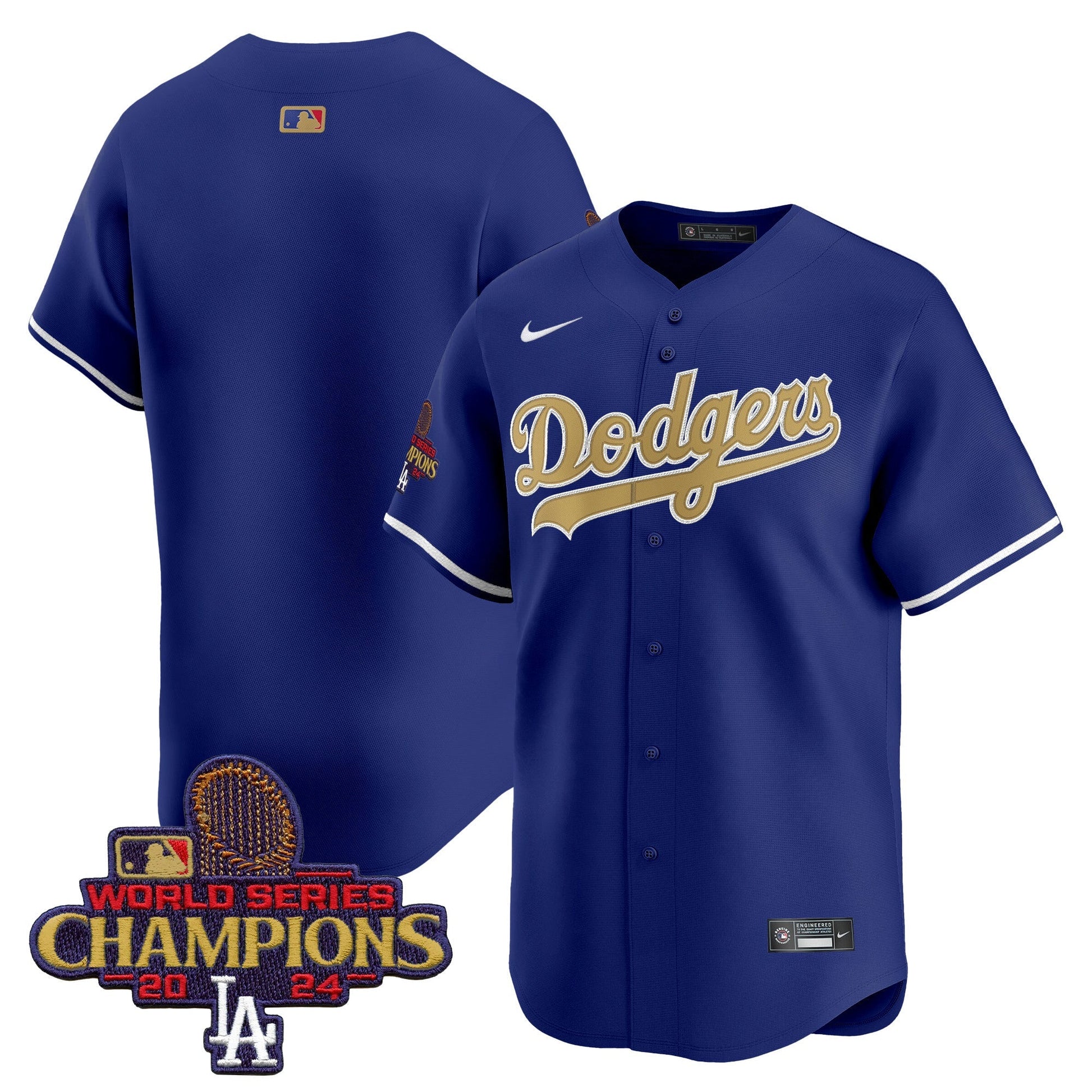 Men's Dodgers 2025 Gold Vapor Premier Limited Jersey - All Stitched