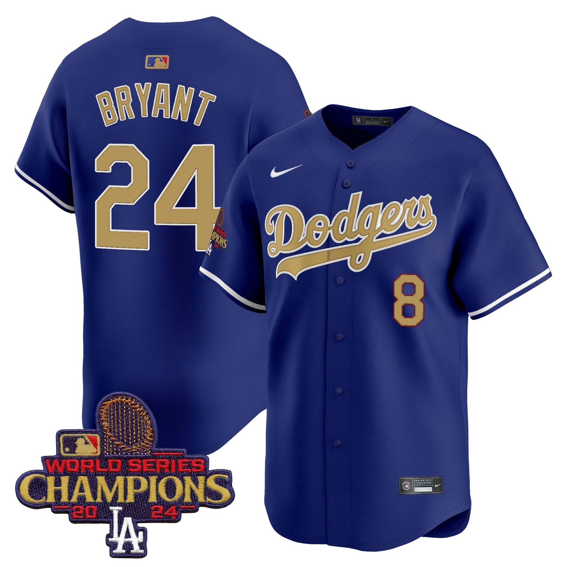 Men's Dodgers 2025 Gold Vapor Premier Limited Jersey - All Stitched