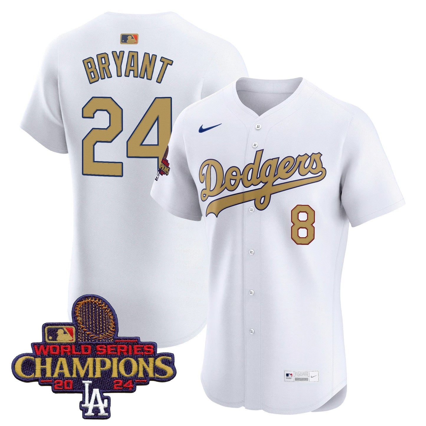 Men's Dodgers 2025 Gold Vapor Premier Elite Jersey - All Stitched