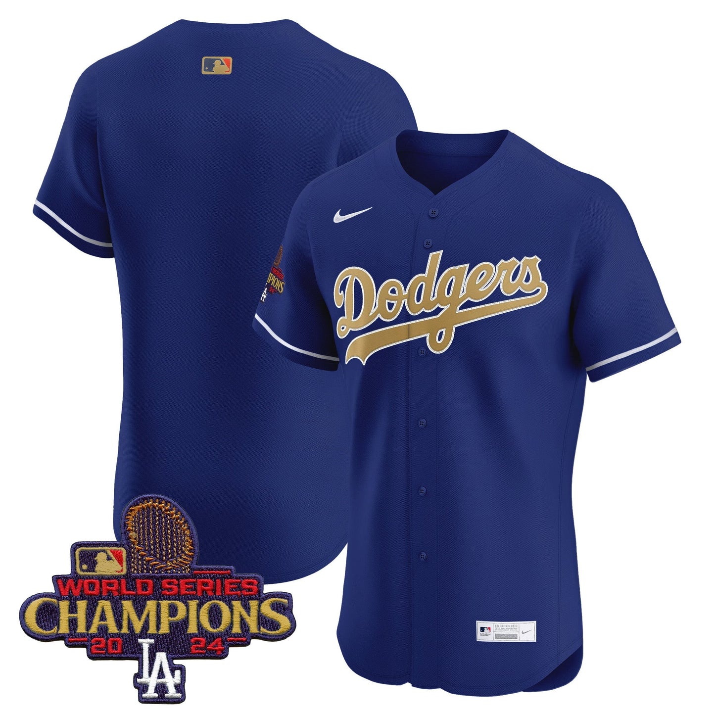 Men's Dodgers 2025 Gold Vapor Premier Elite Jersey - All Stitched