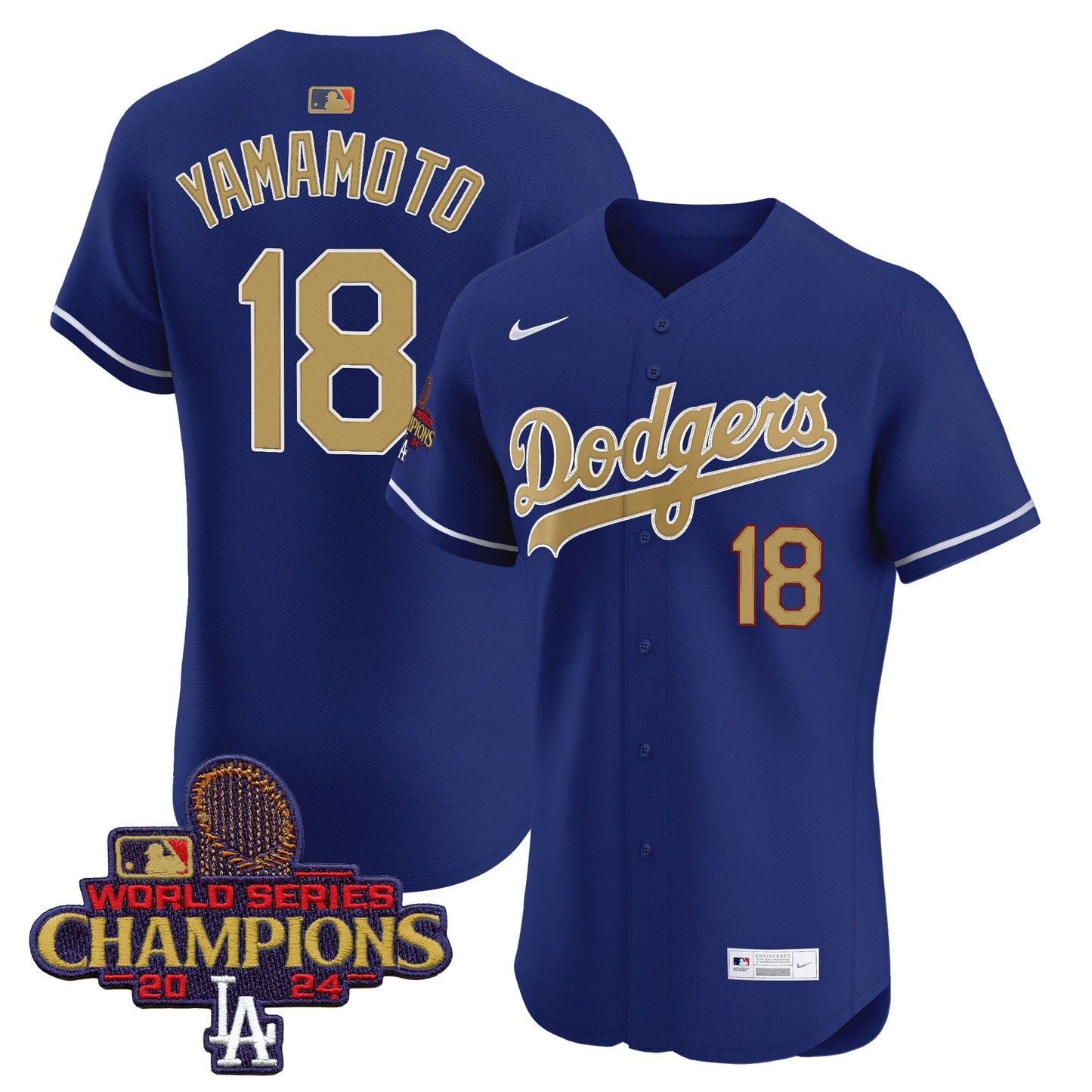 Men's Dodgers 2025 Gold Vapor Premier Elite Jersey - All Stitched