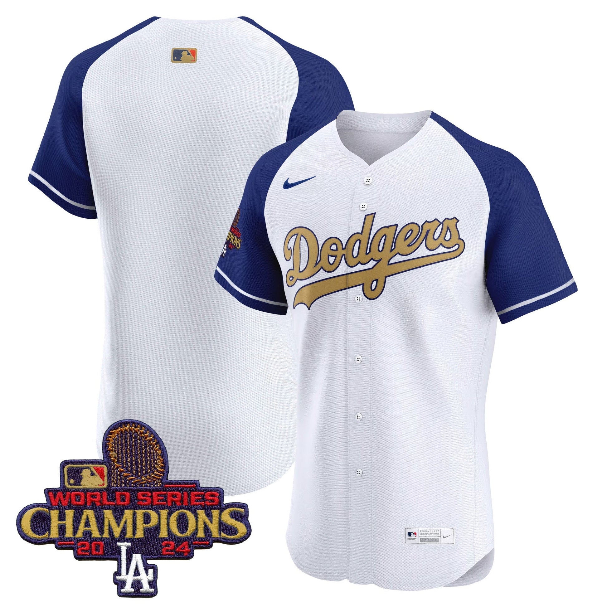 Men's Dodgers 2025 Gold Vapor Premier Elite Jersey - All Stitched