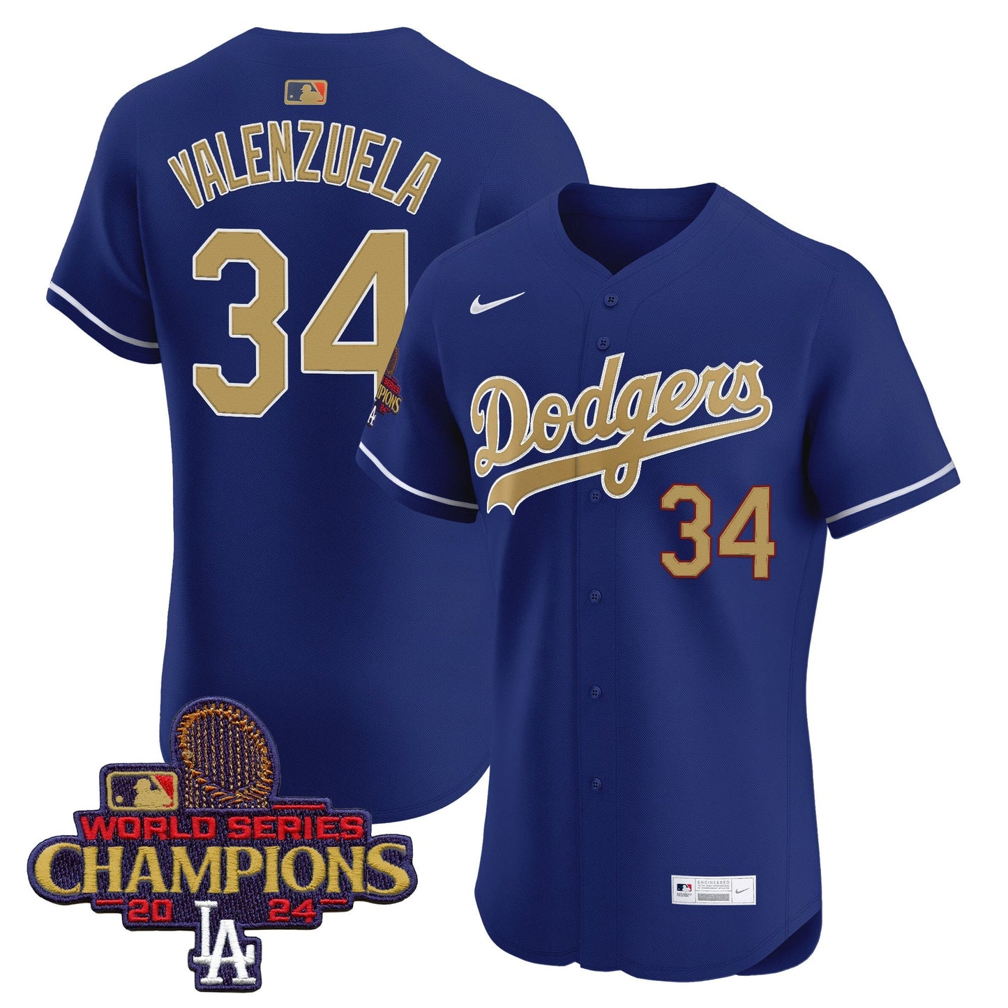 Men's Dodgers 2025 Gold Vapor Premier Elite Jersey - All Stitched