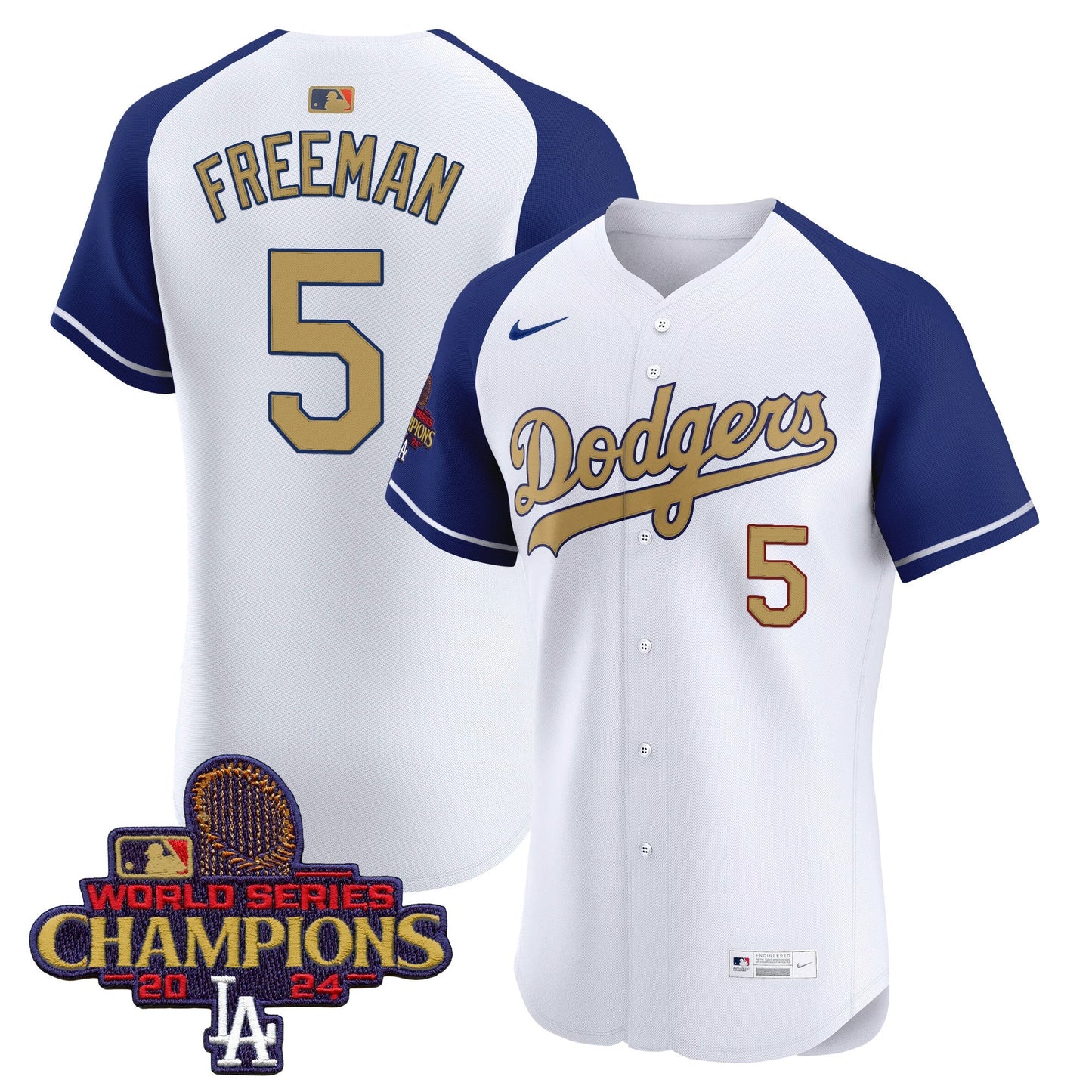Men's Dodgers 2025 Gold Vapor Premier Elite Jersey - All Stitched