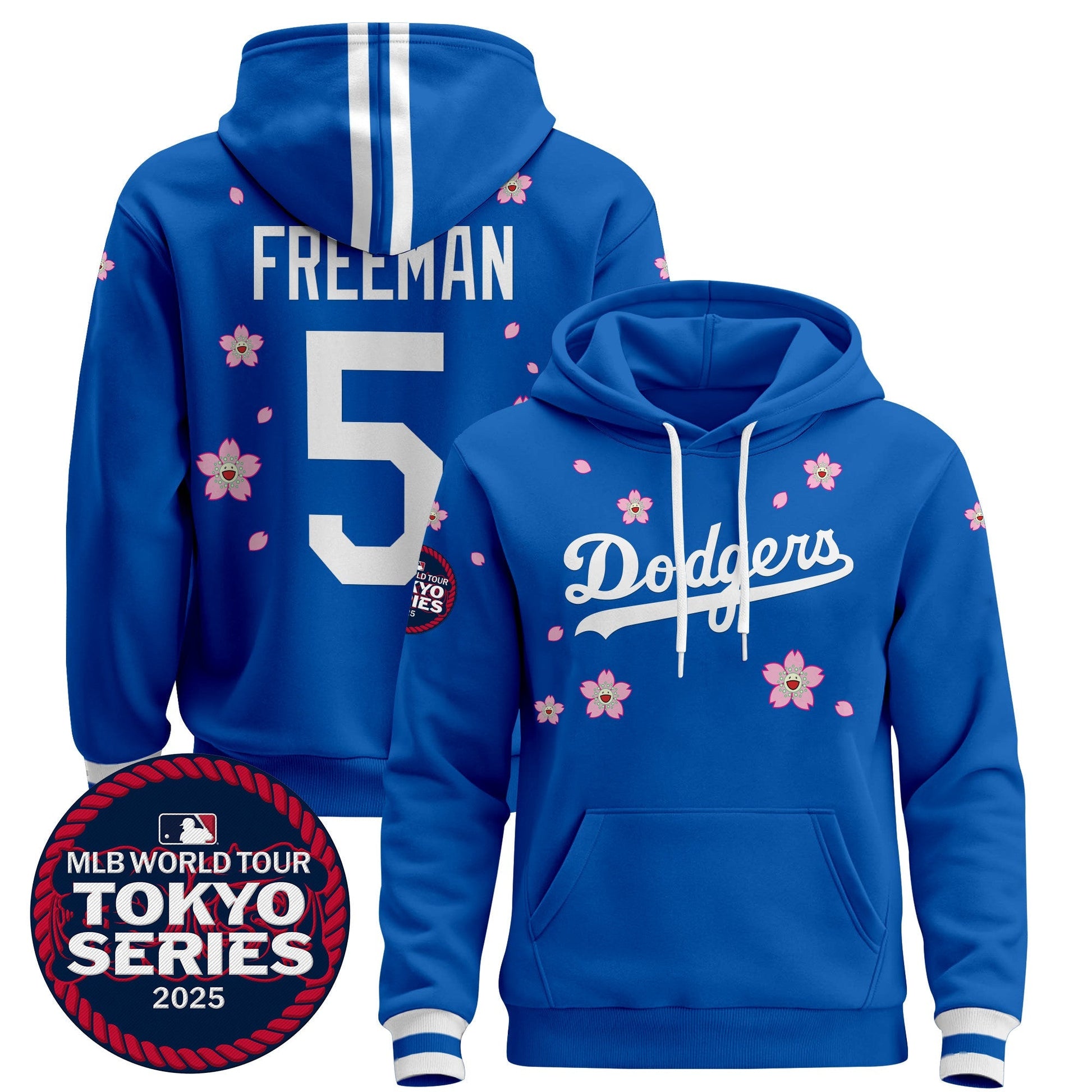 Men's Dodgers Tokyo Series 2025 Pullover Hoodie V2 - All Stitched