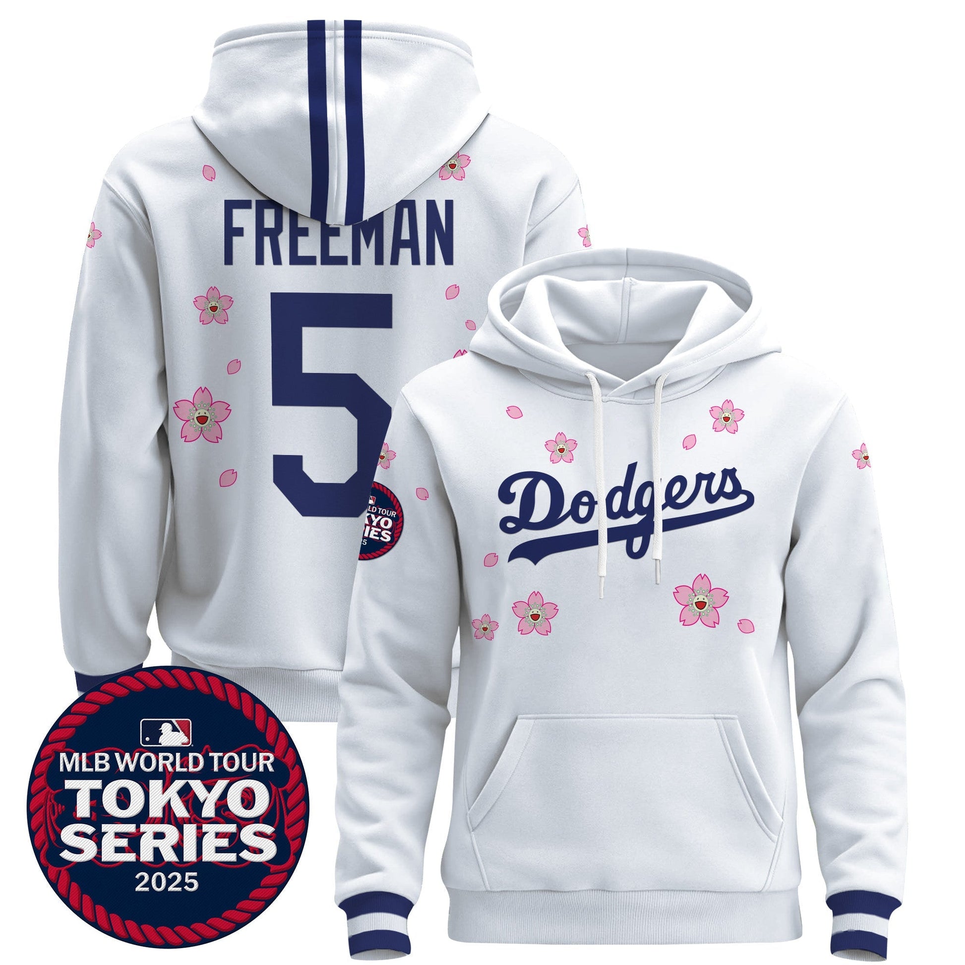 Men's Dodgers Tokyo Series 2025 Pullover Hoodie V2 - All Stitched
