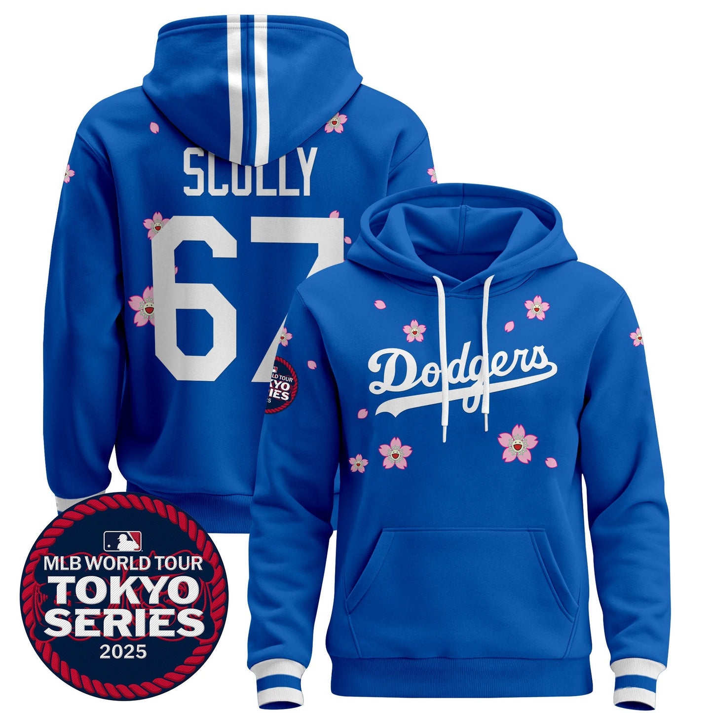 Men's Dodgers Tokyo Series 2025 Pullover Hoodie V2 - All Stitched