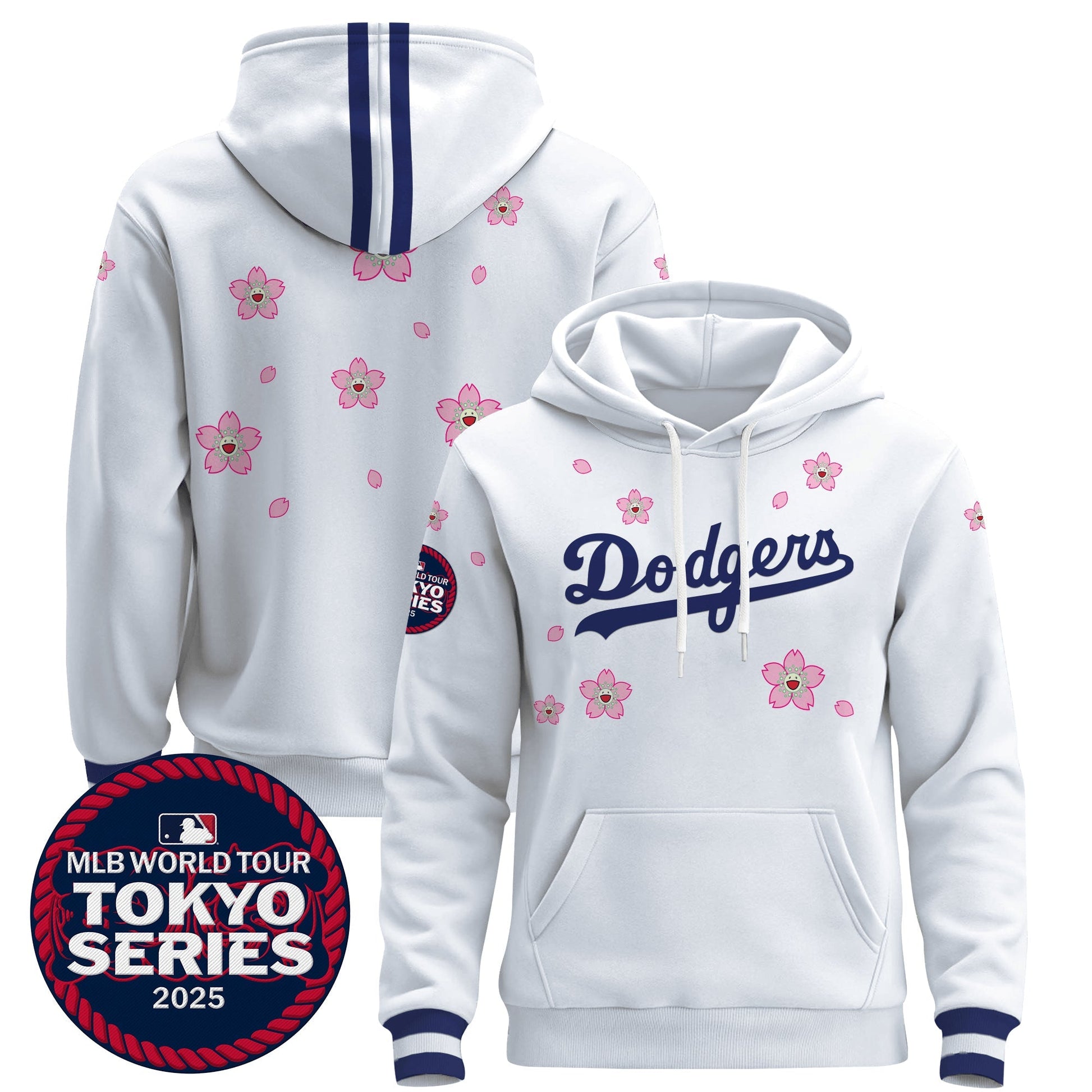 Men's Dodgers Tokyo Series 2025 Pullover Hoodie V2 - All Stitched