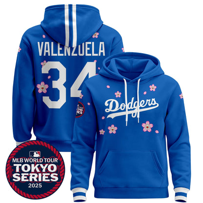 Men's Dodgers Tokyo Series 2025 Pullover Hoodie V2 - All Stitched