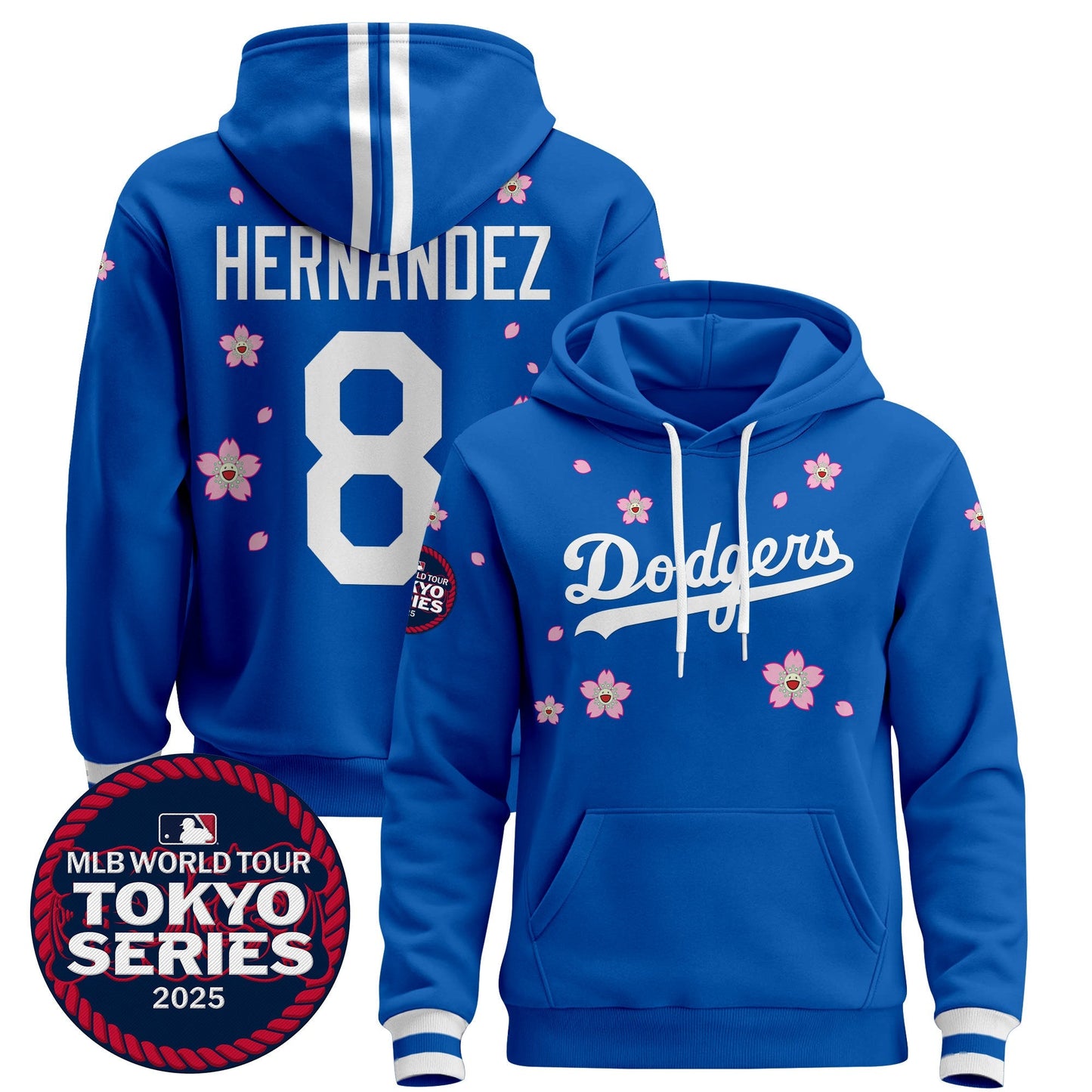 Men's Dodgers Tokyo Series 2025 Pullover Hoodie V2 - All Stitched