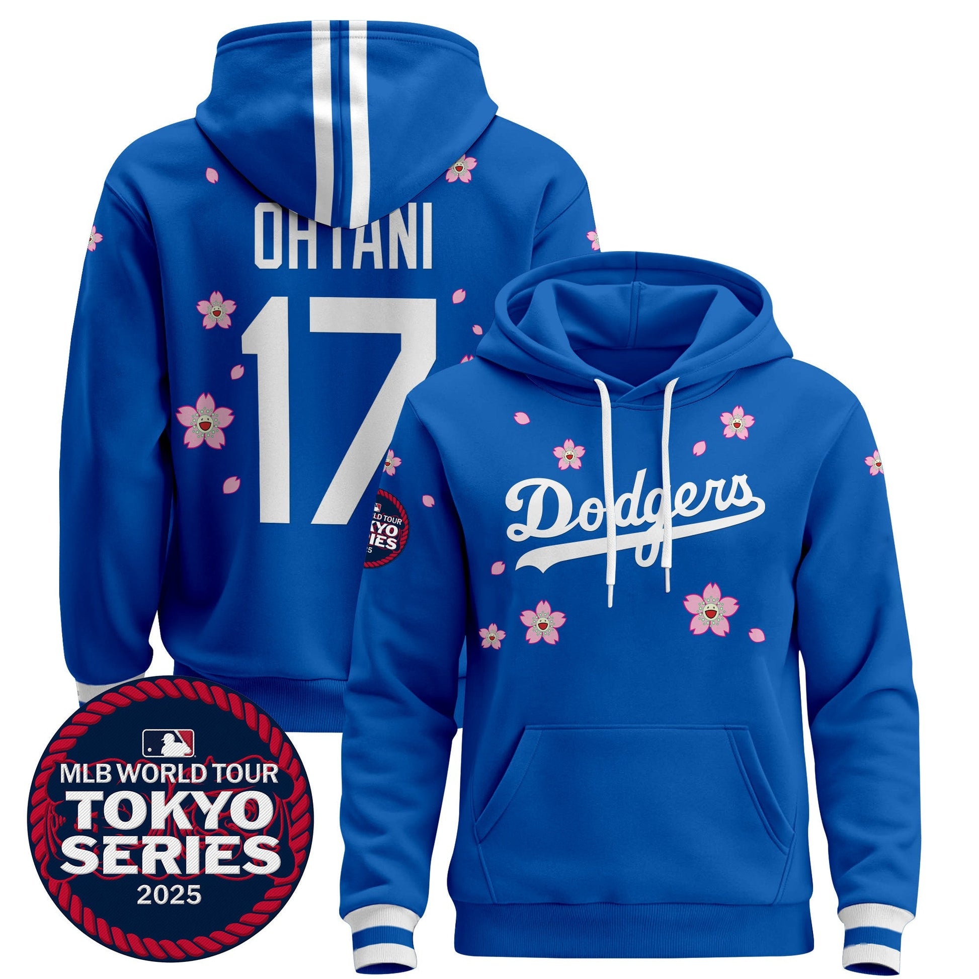 Men's Dodgers Tokyo Series 2025 Pullover Hoodie V2 - All Stitched